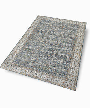 TAPIS TABRIZ MECA BLEU