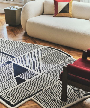 Tapis Antica Bleu blanc